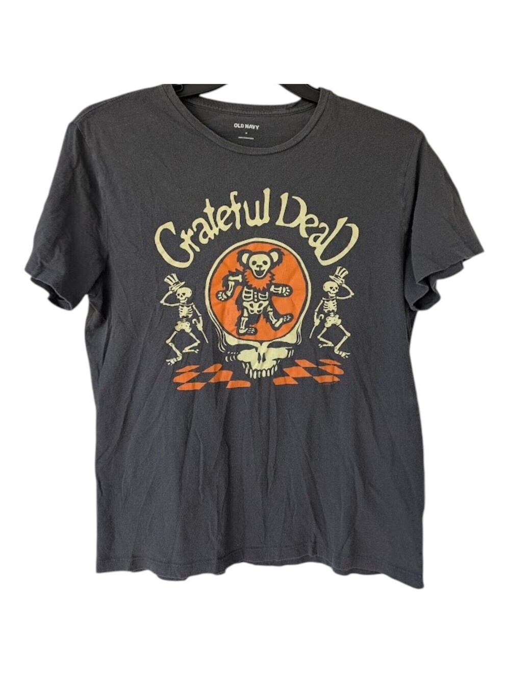 Grateful Dead Band Halloween Graphic T-Shirt Medium Steal Your Face Bears 21x26